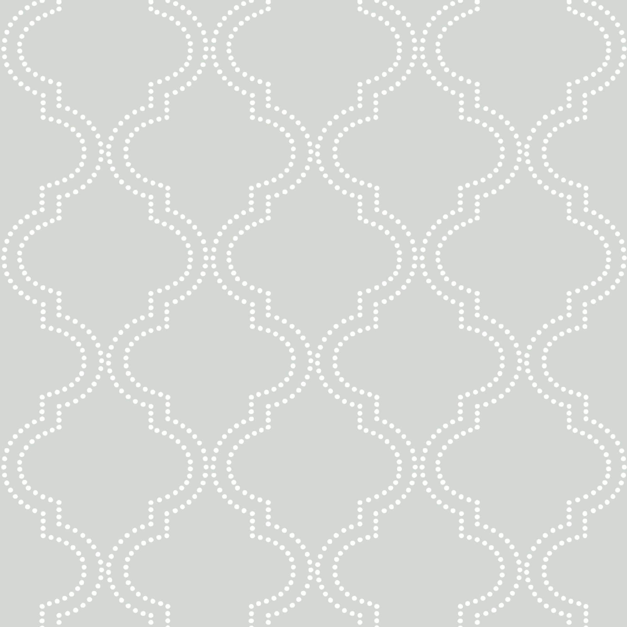NuWallpaper Gray Quatrefoil Peel & Stick Wallpaper